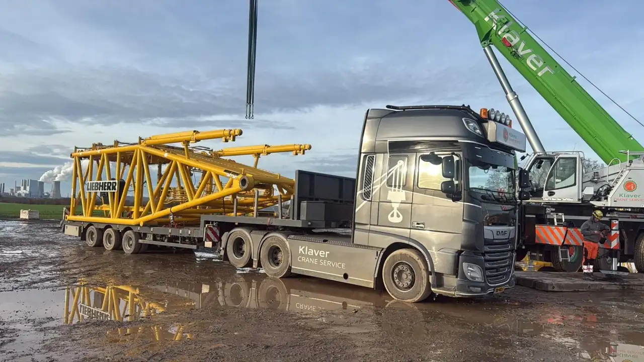 Transport van kraandelen voor windproject - foto 3